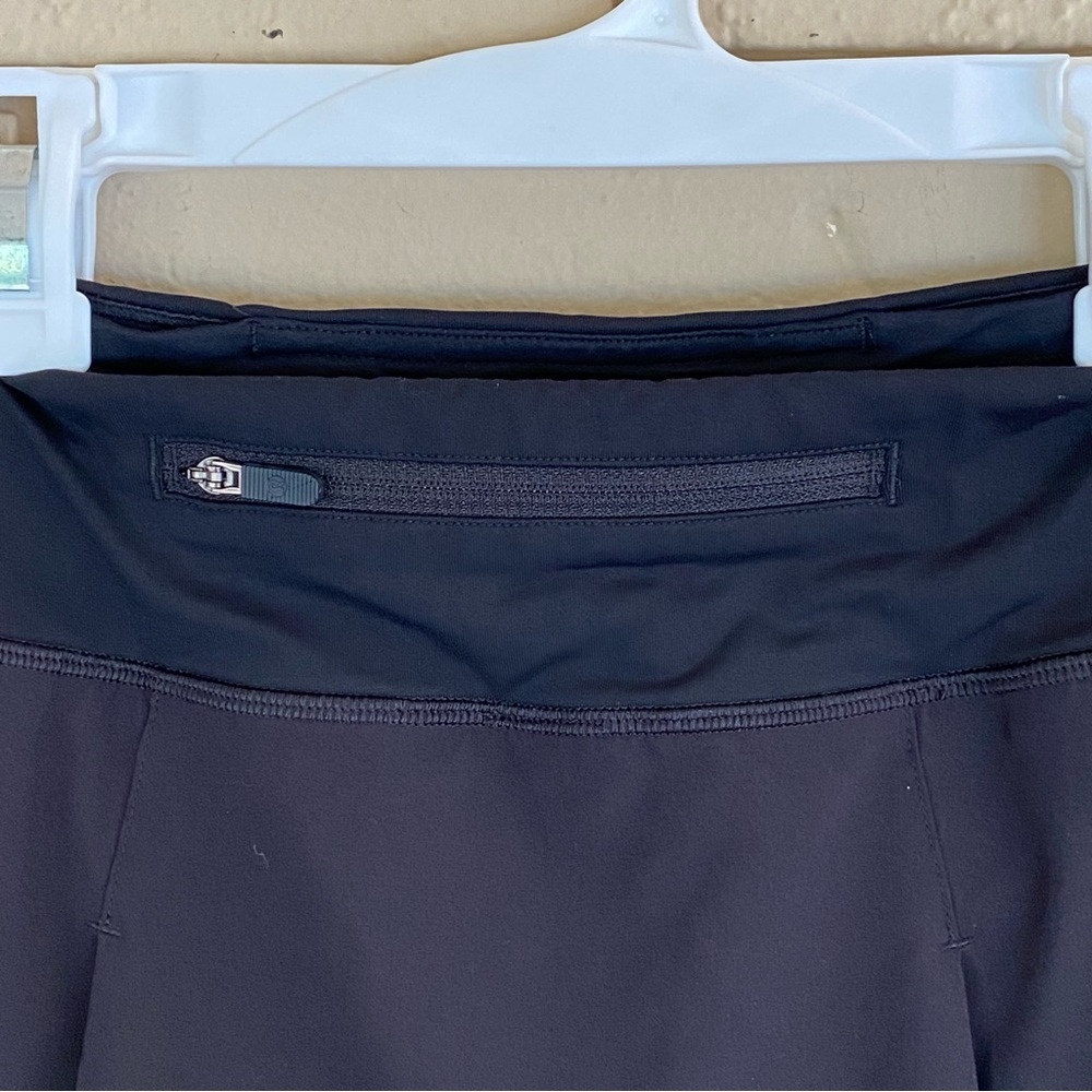 Lululemon Black 15" Pace Rival Skirt 4-Way Stretch Skort Golf Tennis Sz 6 Tall - Picture 4 of 8